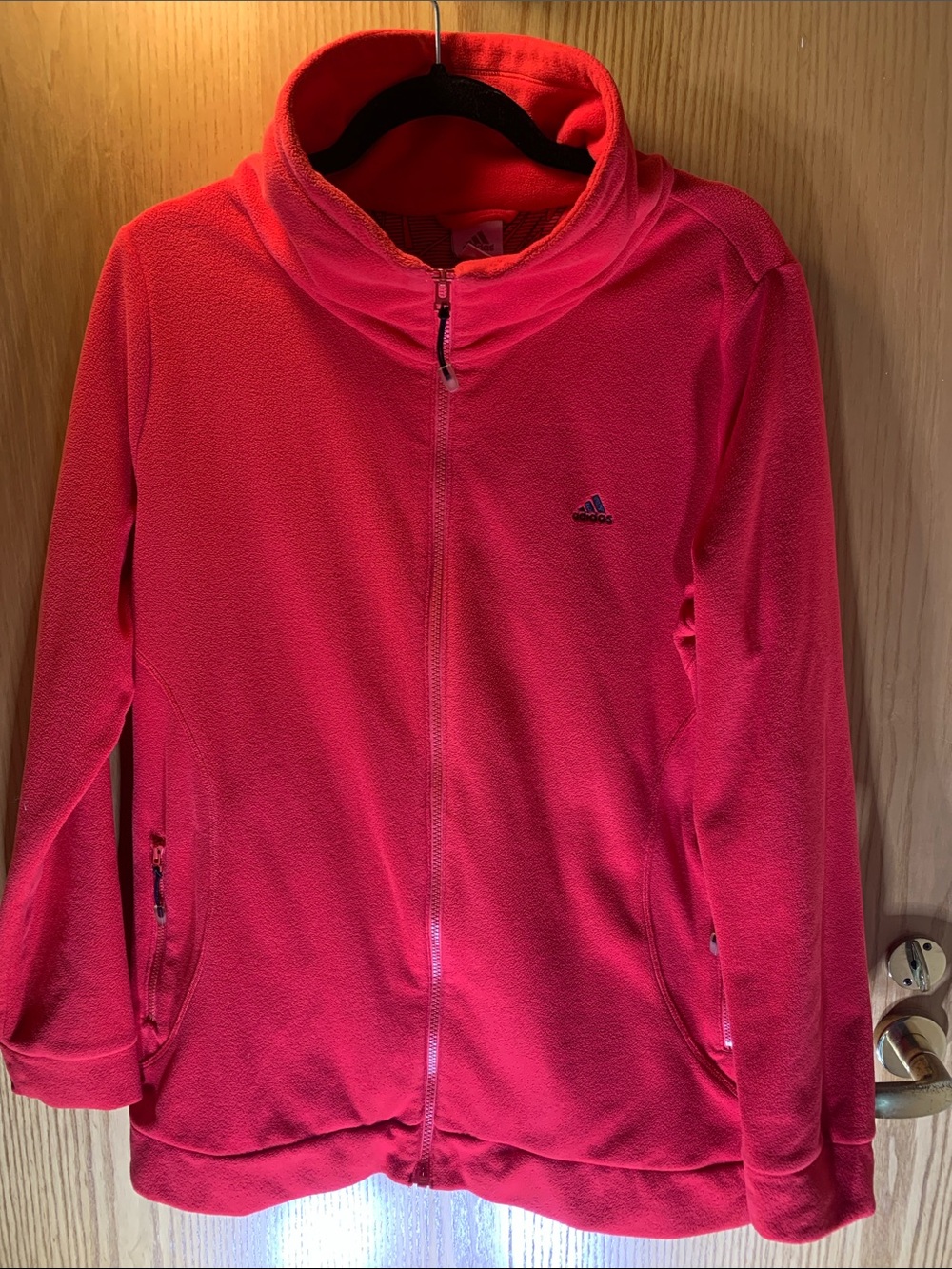 Adidas Women’s Classic Full-Zip Fleece Jacket - Red- Size XL